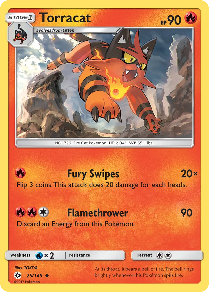 Torracat Pokemon card
