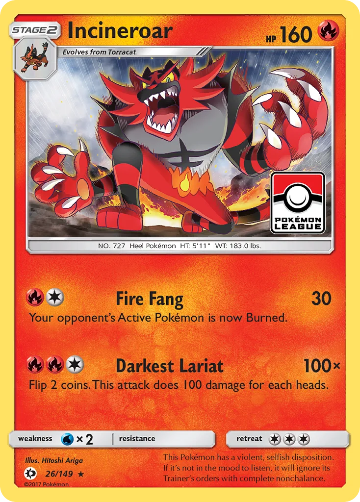 Incineroar Pokemon card