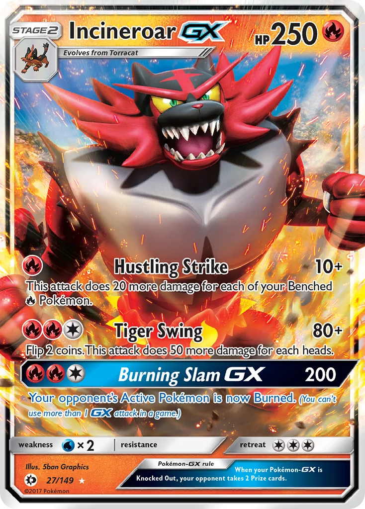 Incineroar-GX Pokemon card