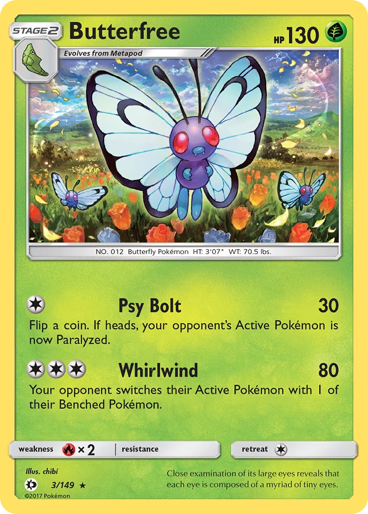 Butterfree Pokemon card