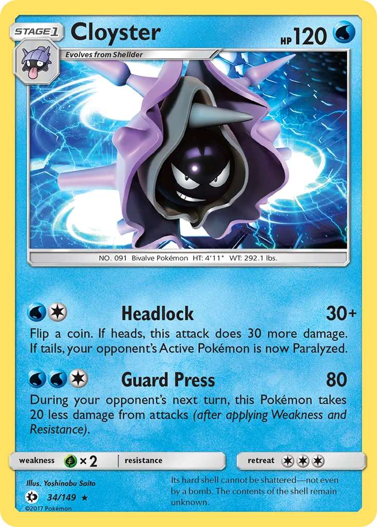 Cloyster Pokemon card