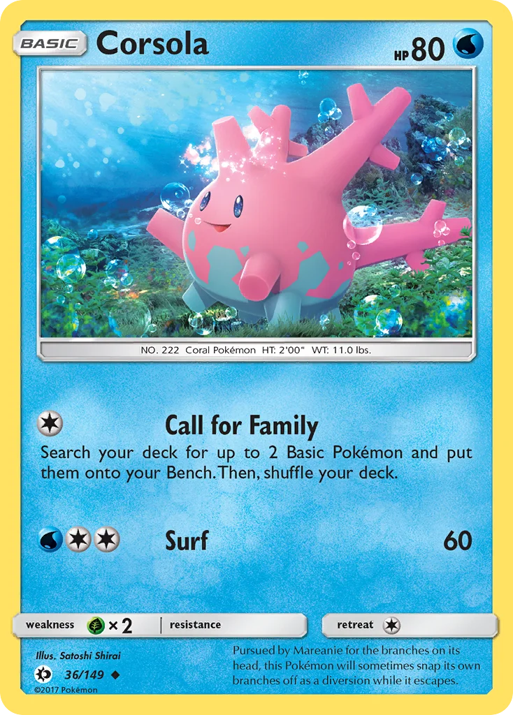 Corsola Pokemon card
