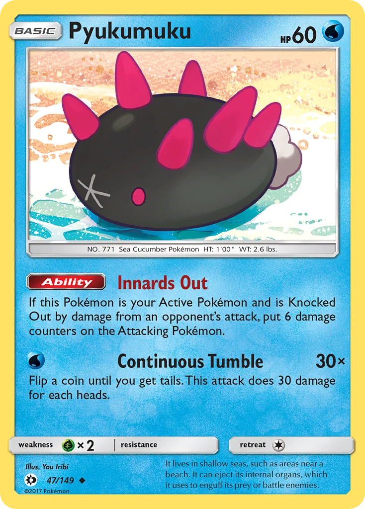 Pyukumuku Pokemon card
