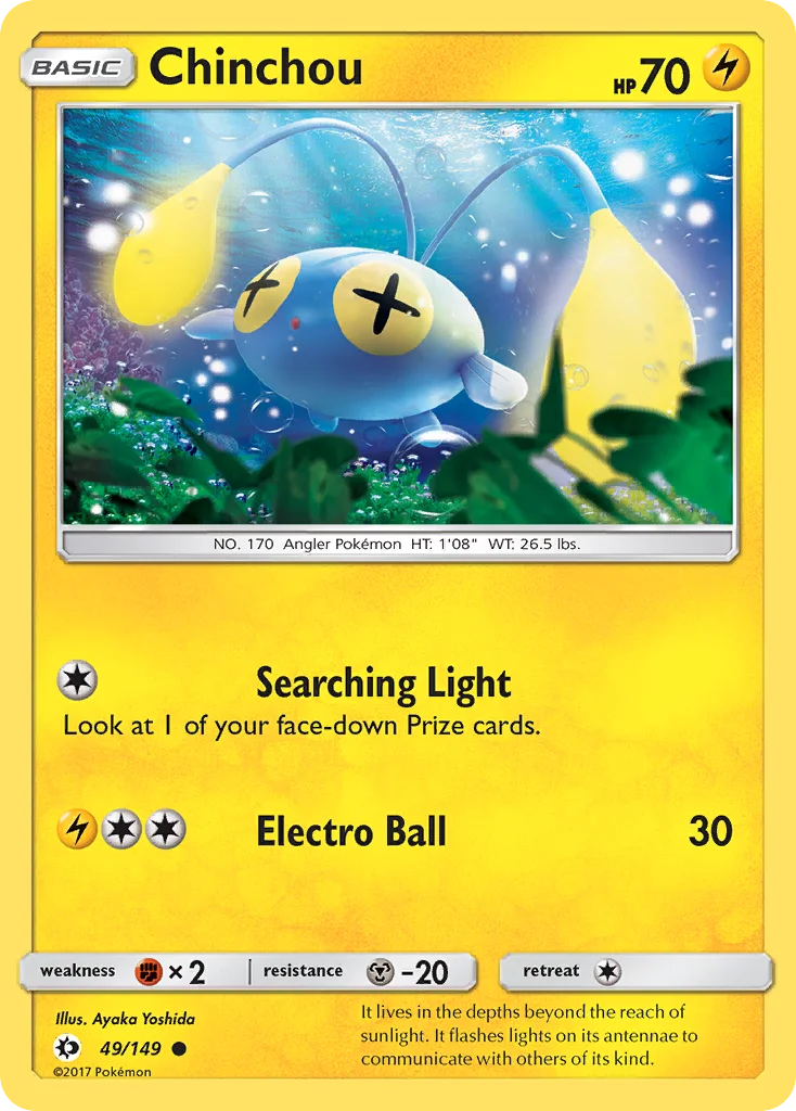 Chinchou Pokemon card