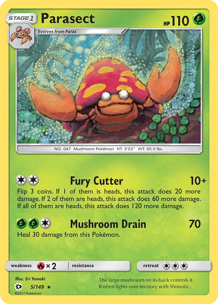 Parasect Pokemon card