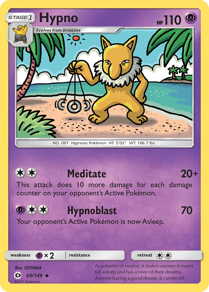 Hypno Pokemon card