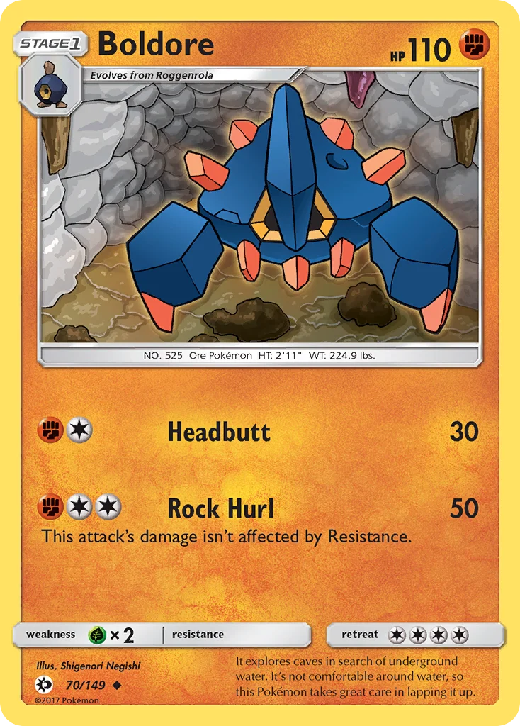 Boldore Pokemon card
