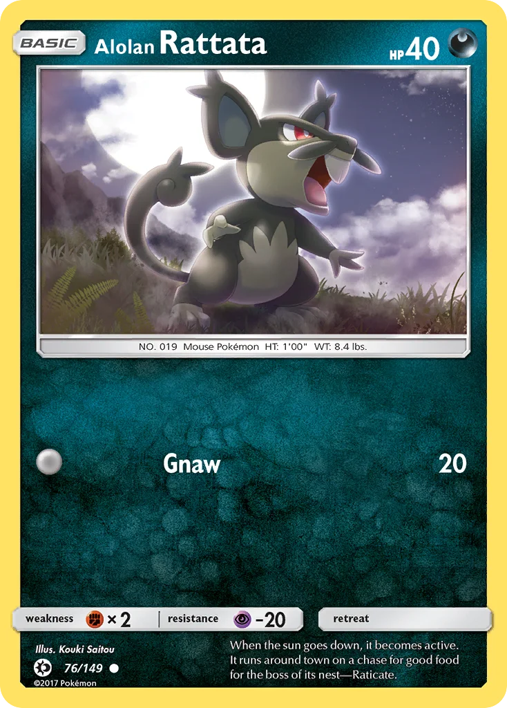 Alolan Rattata Pokemon card