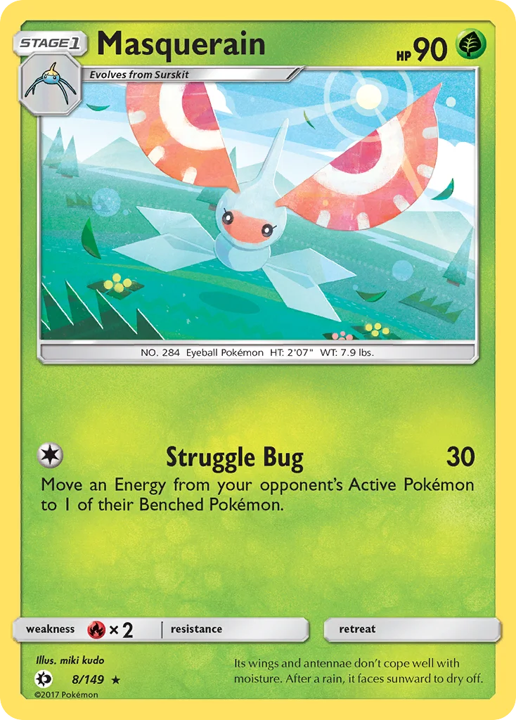 Masquerain Pokemon card