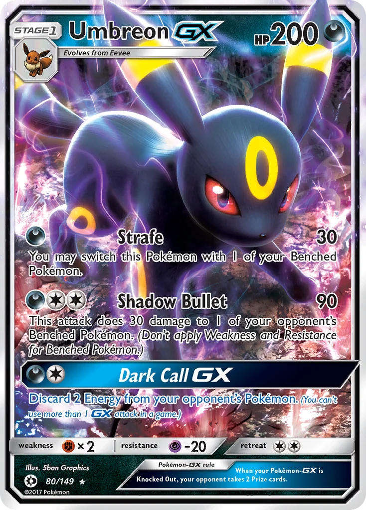 Umbreon-GX Pokemon card