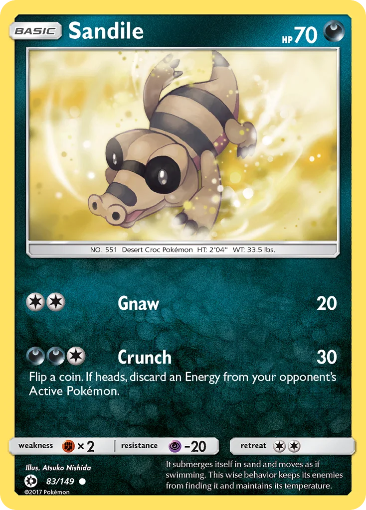 Sandile Pokemon card