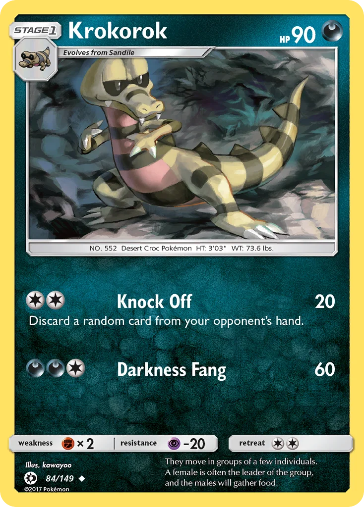 Krokorok Pokemon card