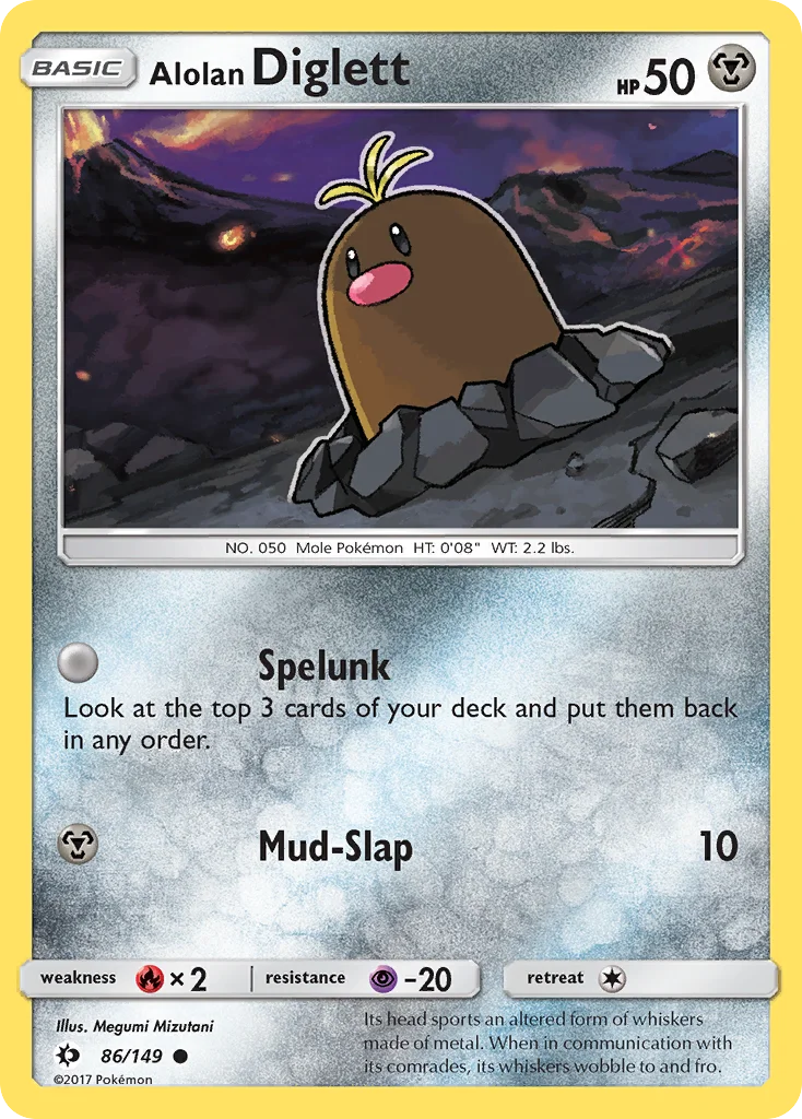 Alolan Diglett Pokemon card