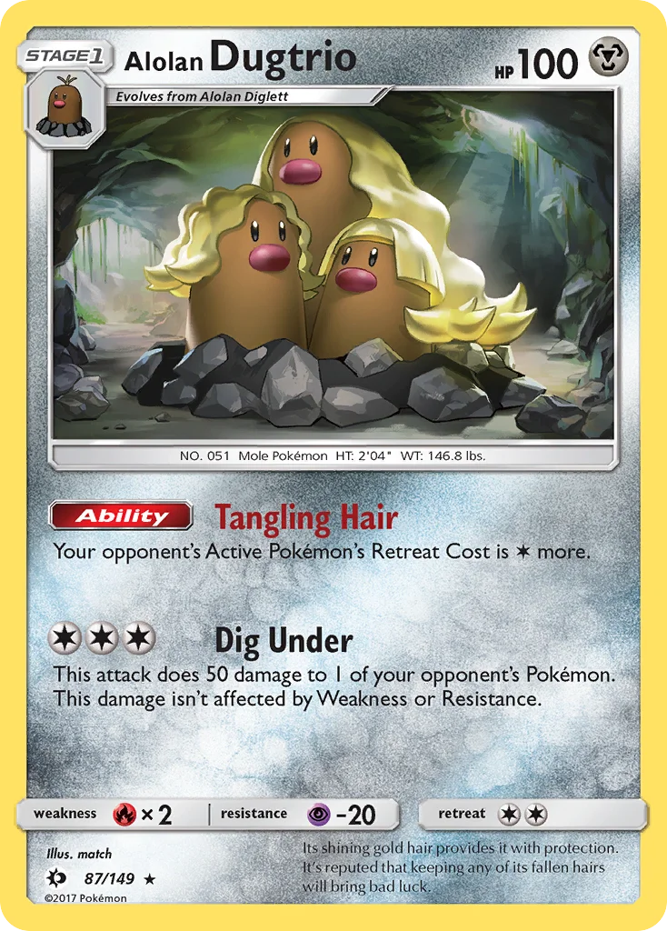 Alolan Dugtrio Pokemon card