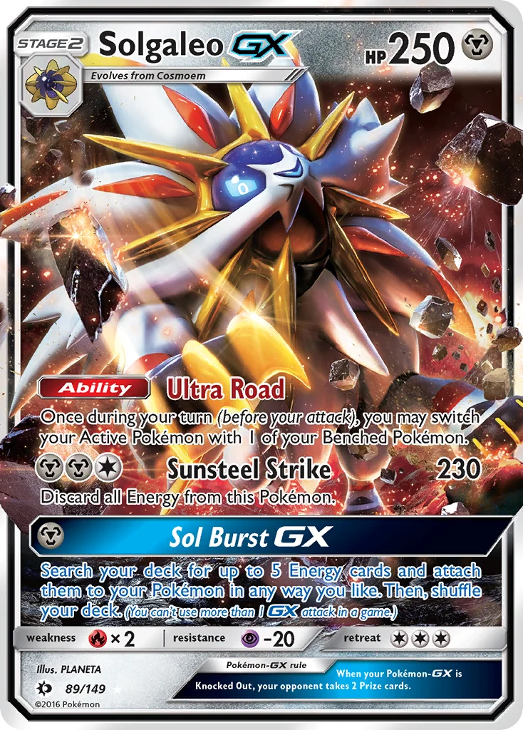 Solgaleo-GX Pokemon card