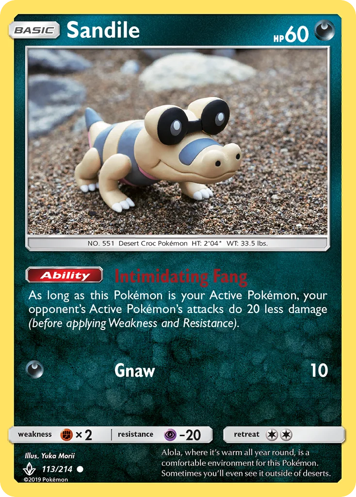 Sandile Pokemon card