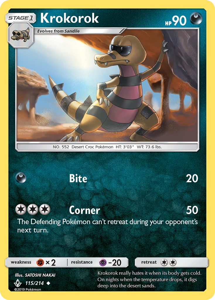 Krokorok Pokemon card