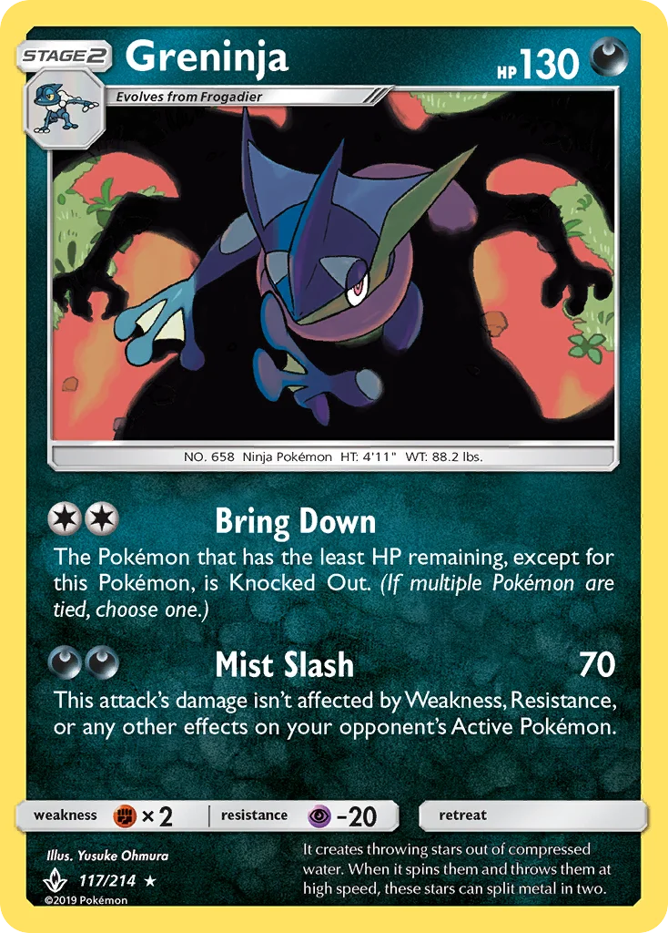 Greninja Pokemon card