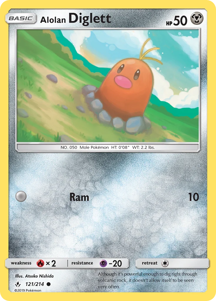 Alolan Diglett Pokemon card