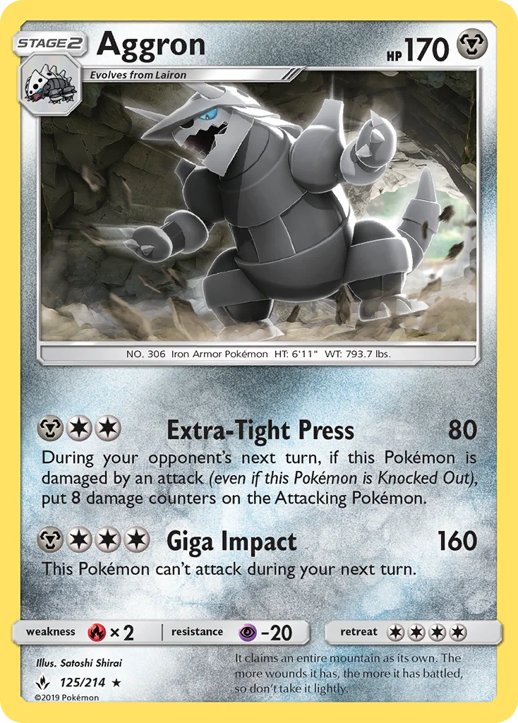 Aggron Pokemon card