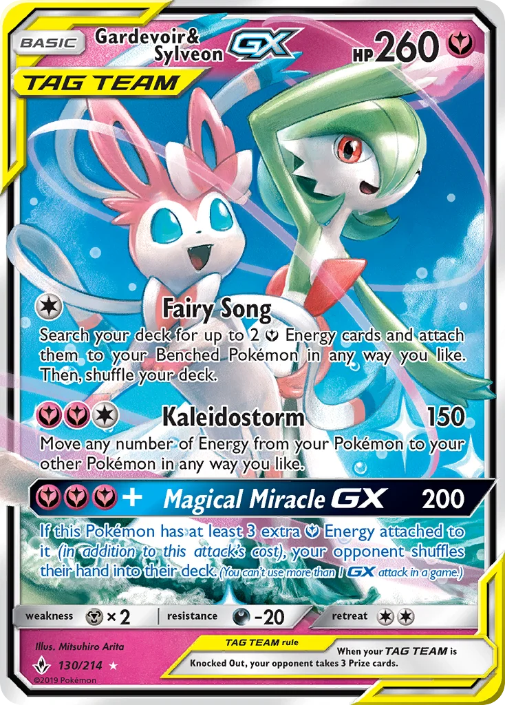 Gardevoir & Sylveon-GX Pokemon card
