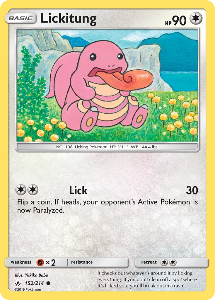 Lickitung Pokemon card