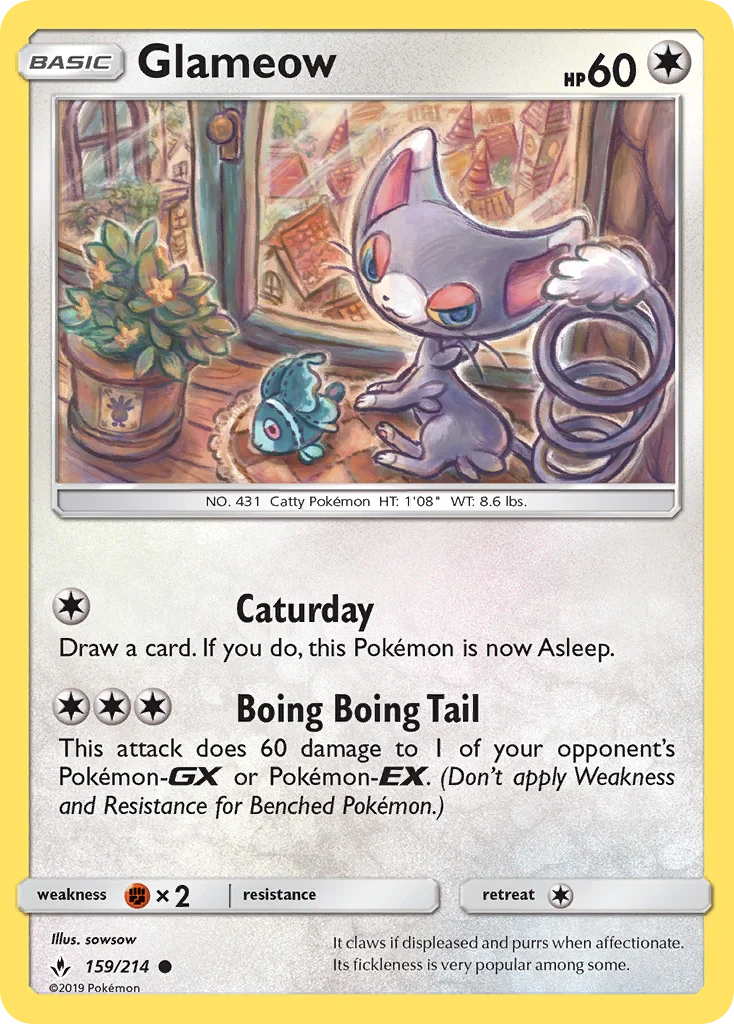 Glameow Pokemon card