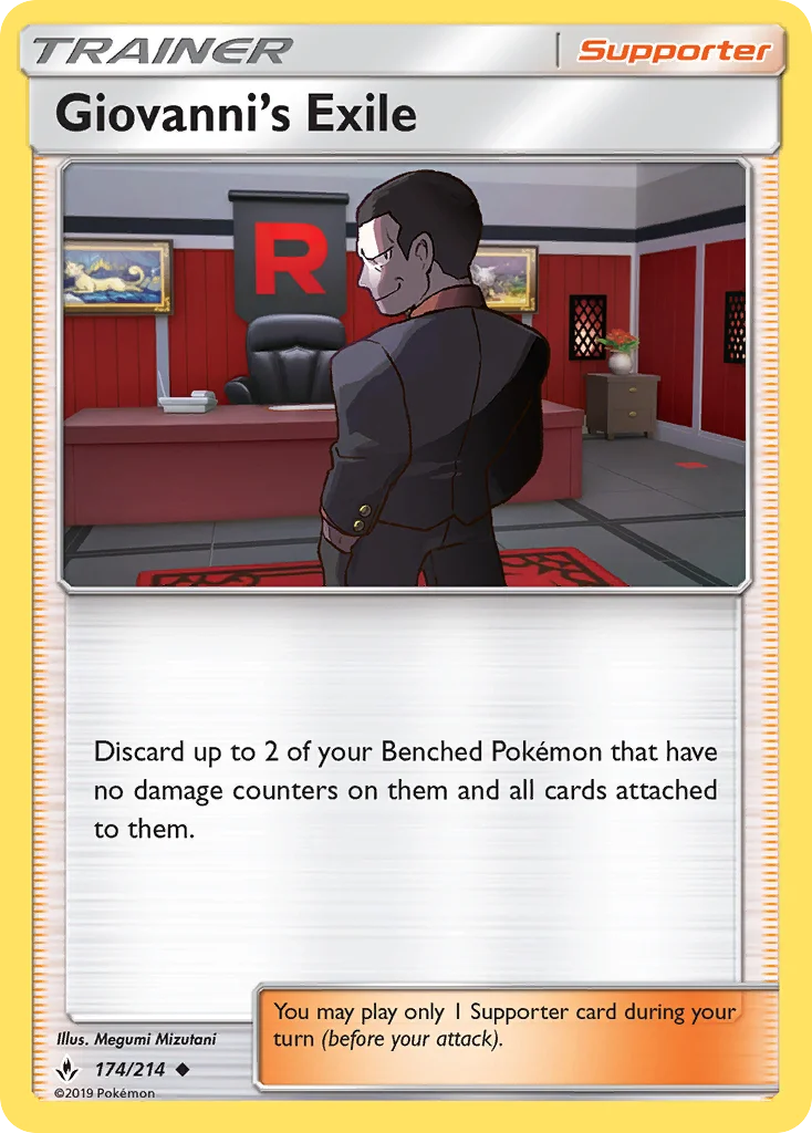 Giovanni's Exile Pokemon card