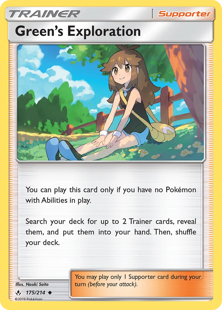 Green's Exploration Pokemon card