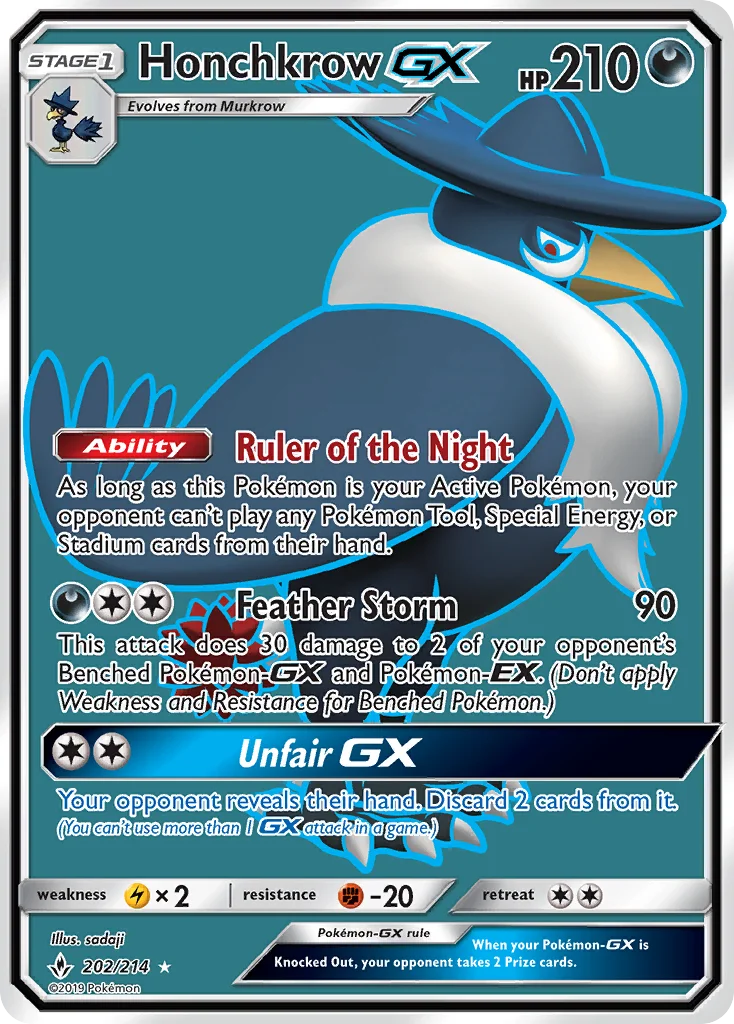 Honchkrow-GX Pokemon card