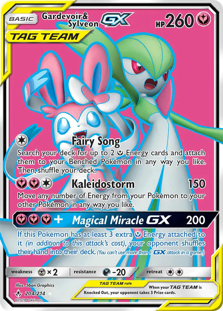 Gardevoir & Sylveon-GX Pokemon card