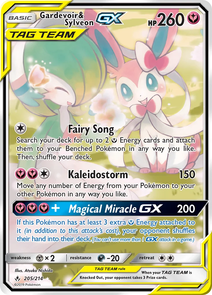 Gardevoir & Sylveon-GX Pokemon card