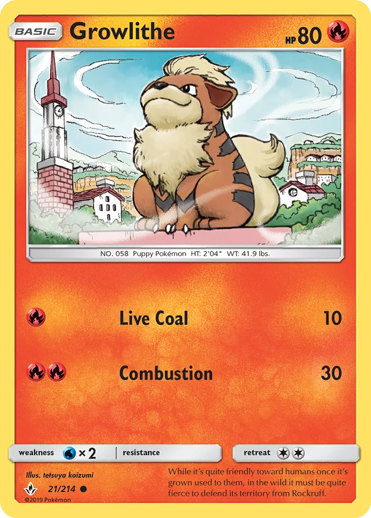 Growlithe Pokemon card