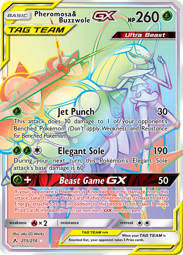 Pheromosa & Buzzwole-GX Pokemon card