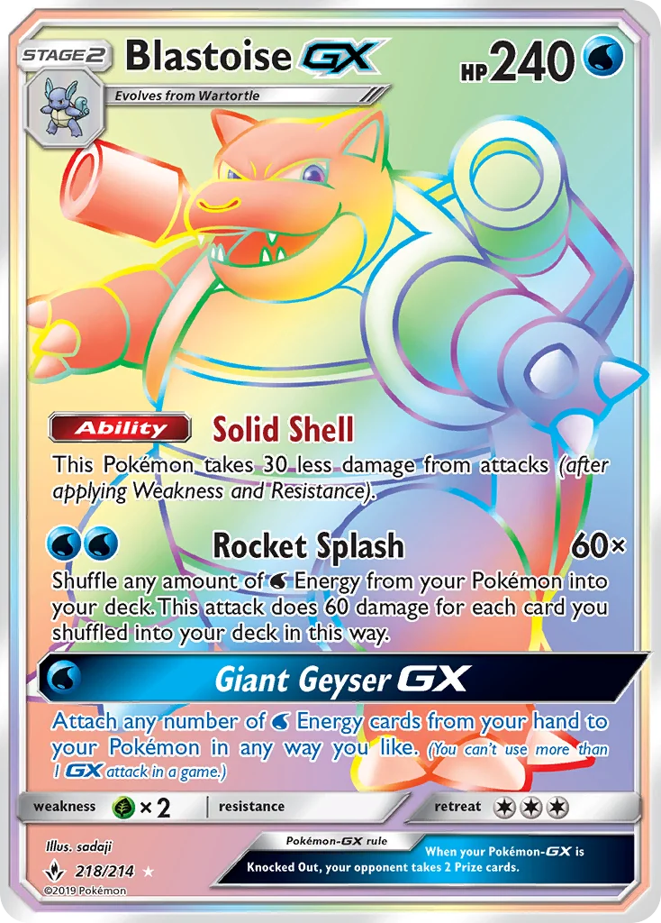 Blastoise-GX Pokemon card
