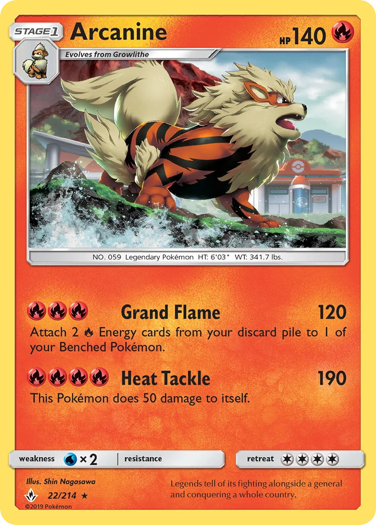 Arcanine Pokemon card