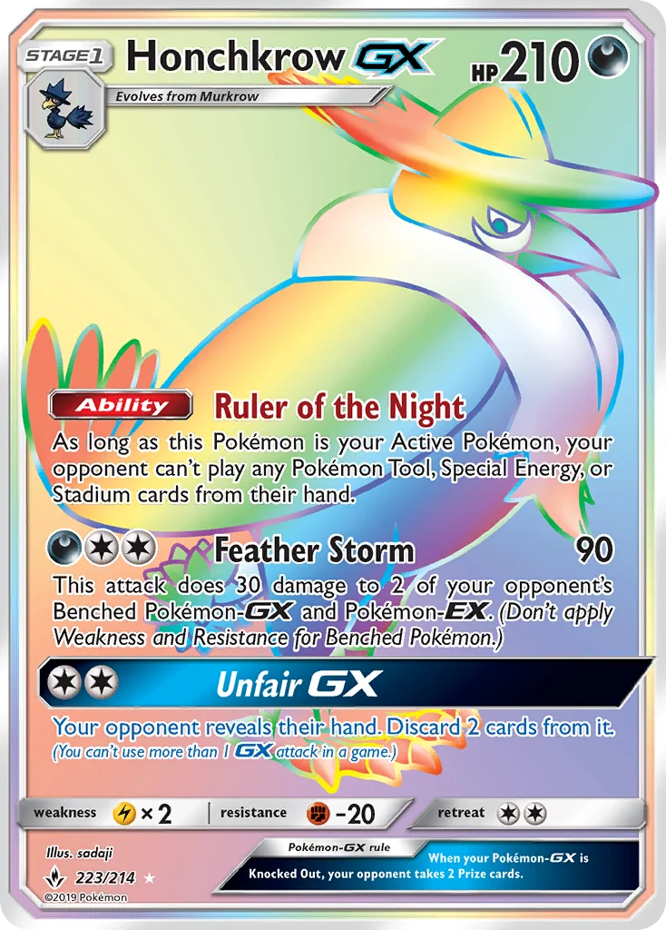 Honchkrow-GX Pokemon card