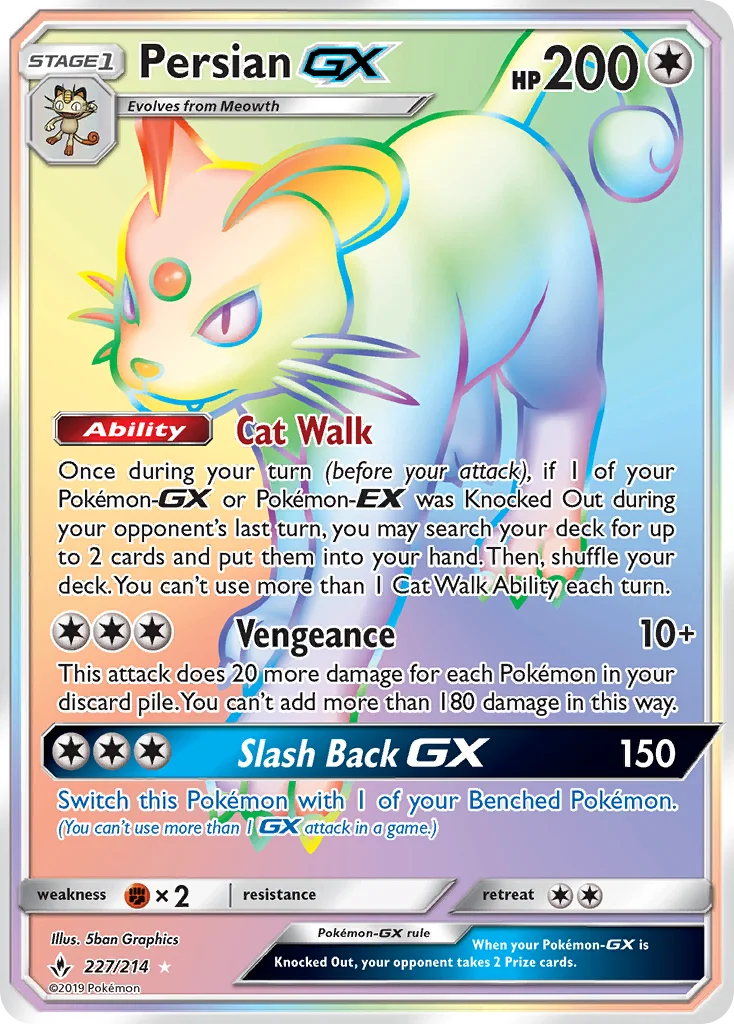 Persian-GX Pokemon card