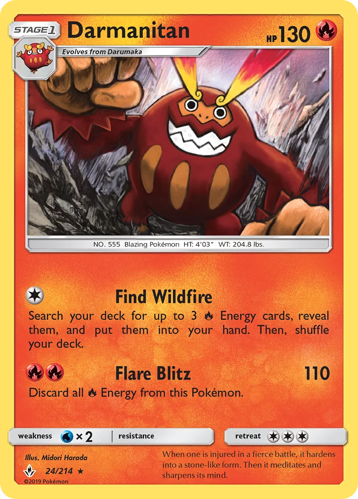 Darmanitan Pokemon card