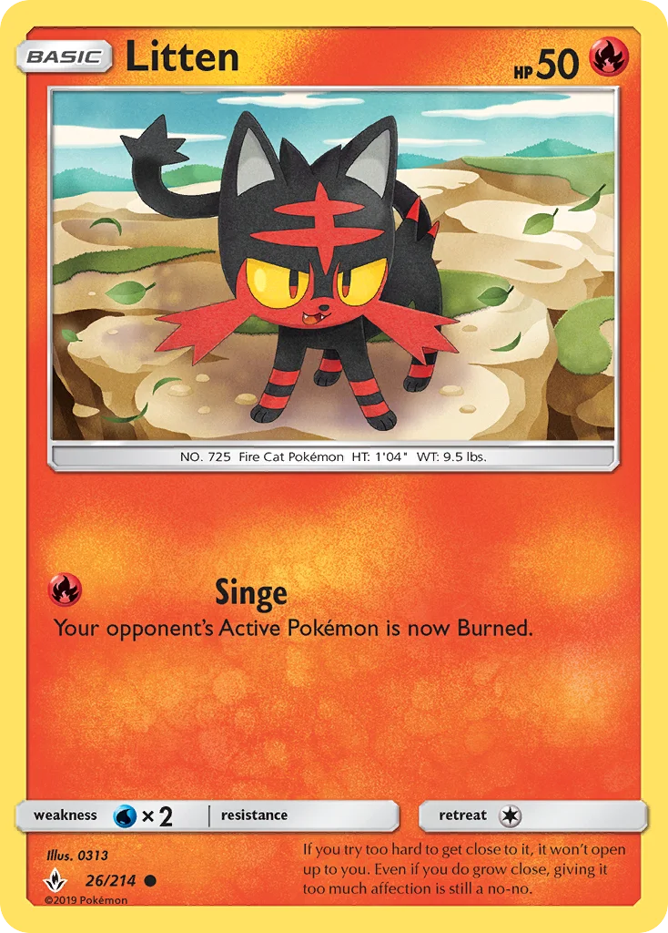 Litten Pokemon card