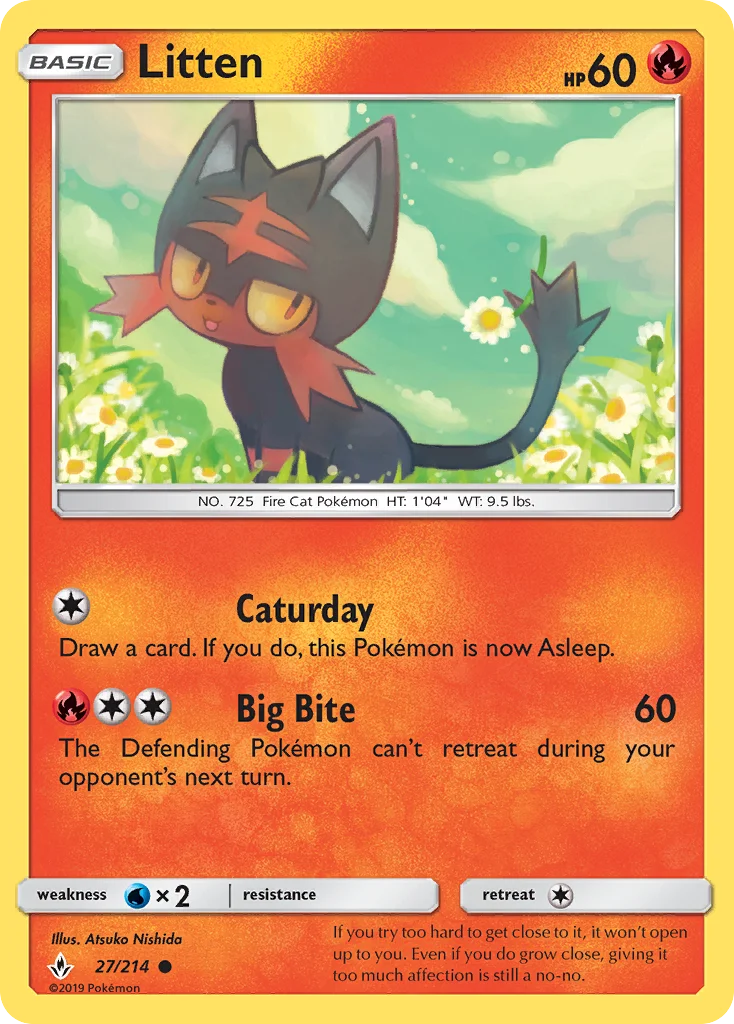 Litten Pokemon card