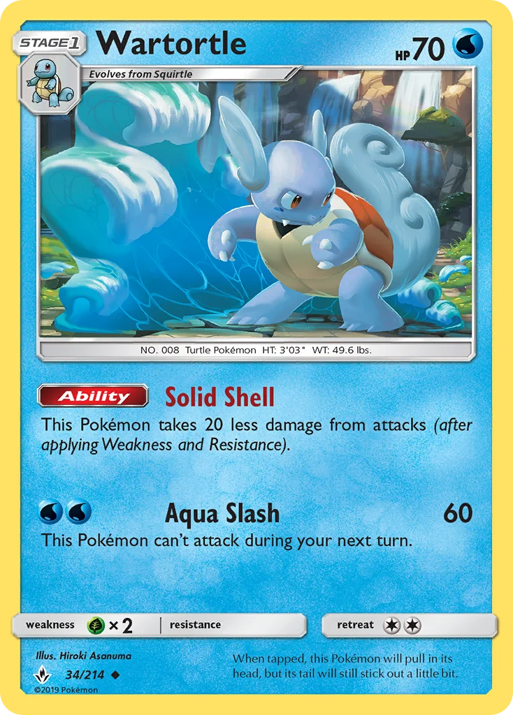 Wartortle Pokemon card