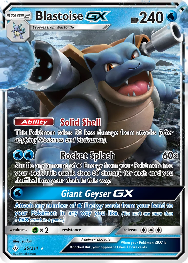 Blastoise-GX Pokemon card