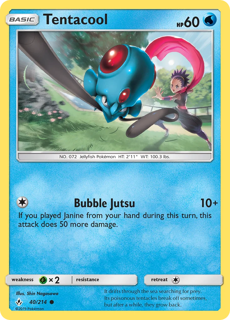 Tentacool Pokemon card