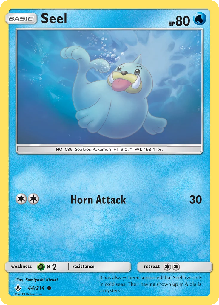 Seel Pokemon card