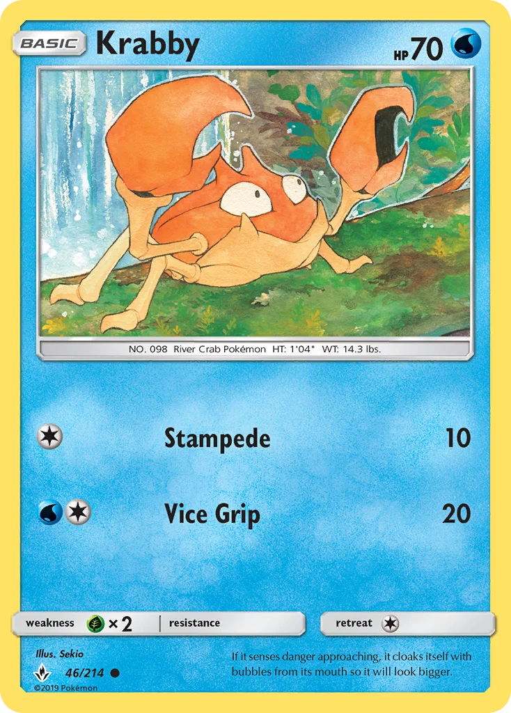 Krabby Pokemon card