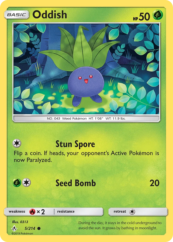 Oddish Pokemon card