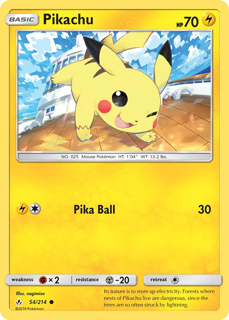 Pikachu Pokemon card