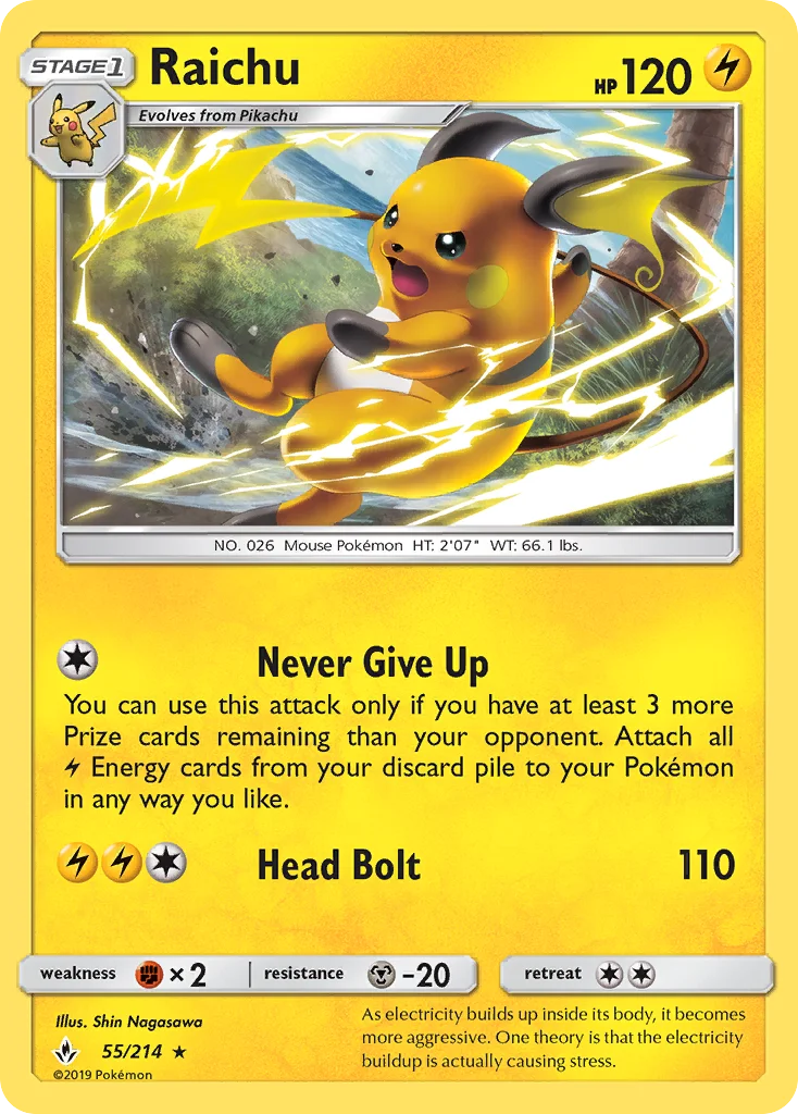 Raichu Pokemon card