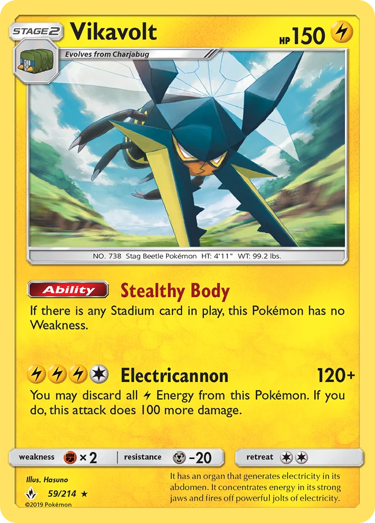 Vikavolt Pokemon card